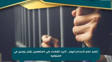 تنفيذ حكم الإعدام اليوم.. تأييد القضاء على المتهمين بقتل زوجين في المنوفية